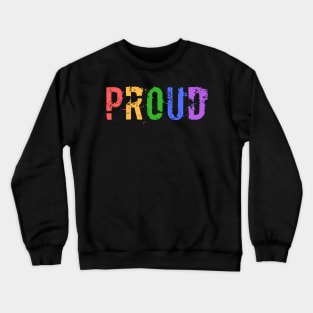 Gay Pride LGBTQIA+ Rainbow Design Crewneck Sweatshirt